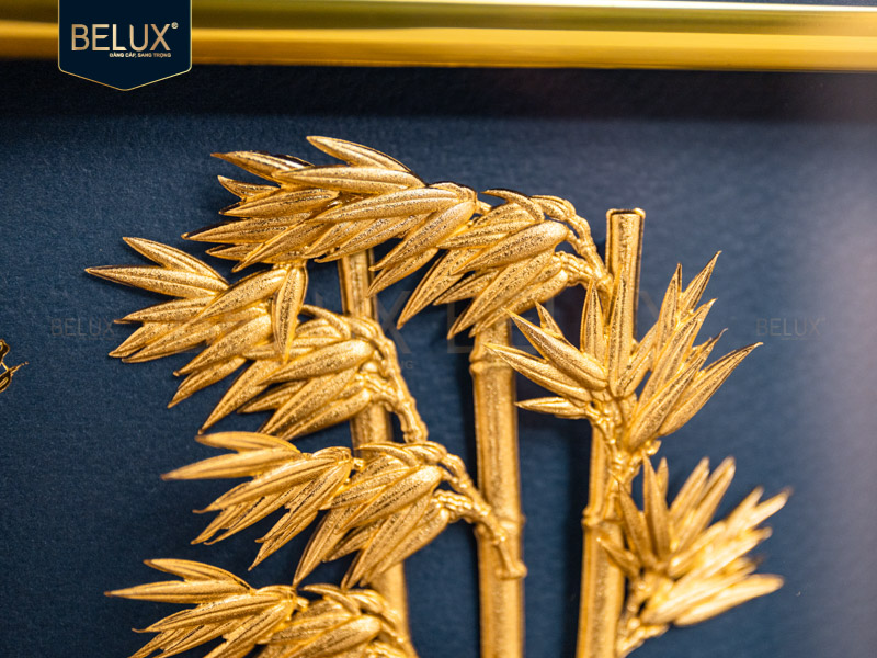 Tranh Tre Xanh Việt Nam Dát Vàng Kt 20x20cm